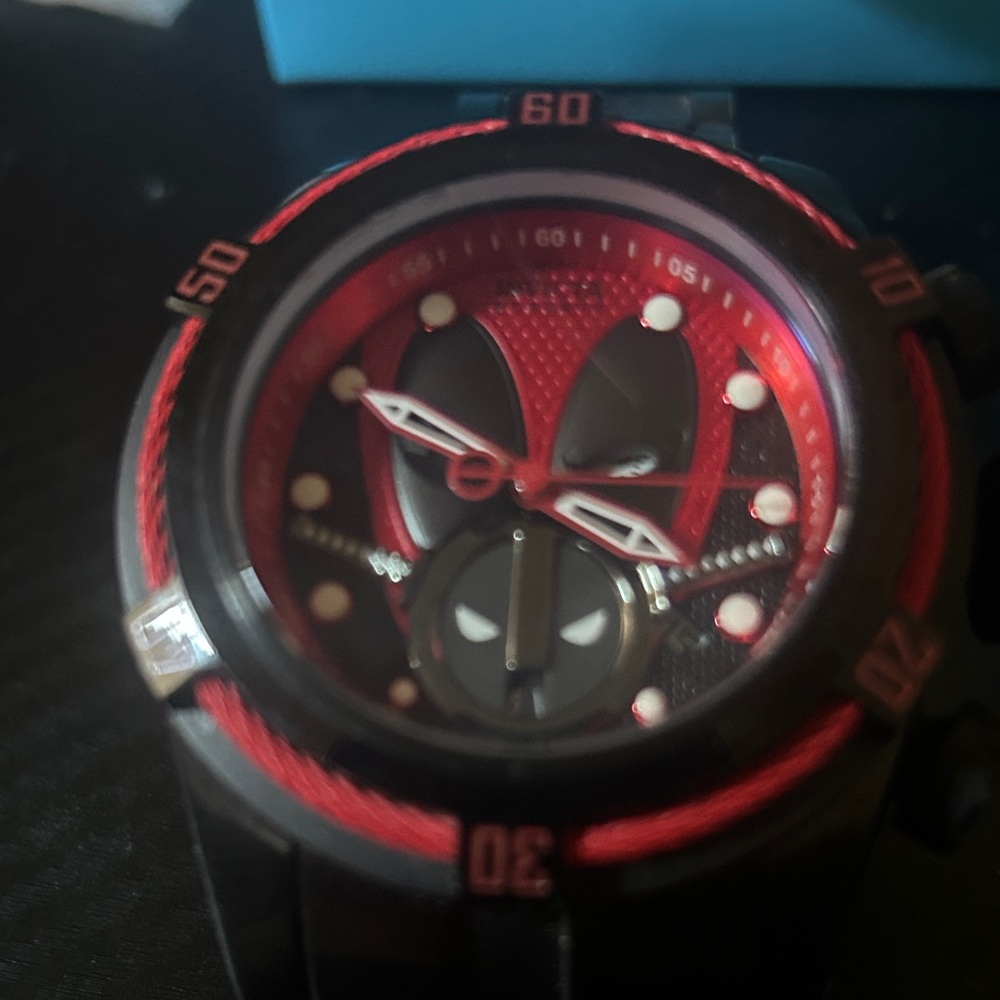 Invicta Zeus Bolt Marvel’s DeadPool Model 37367 Watch with Unique Face Design